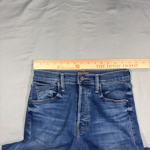 Mother The Tomcat Roller Sneak Jeans Sixth Sense Wash Flare Wide Leg Women's 29 - Picture 8 of 13